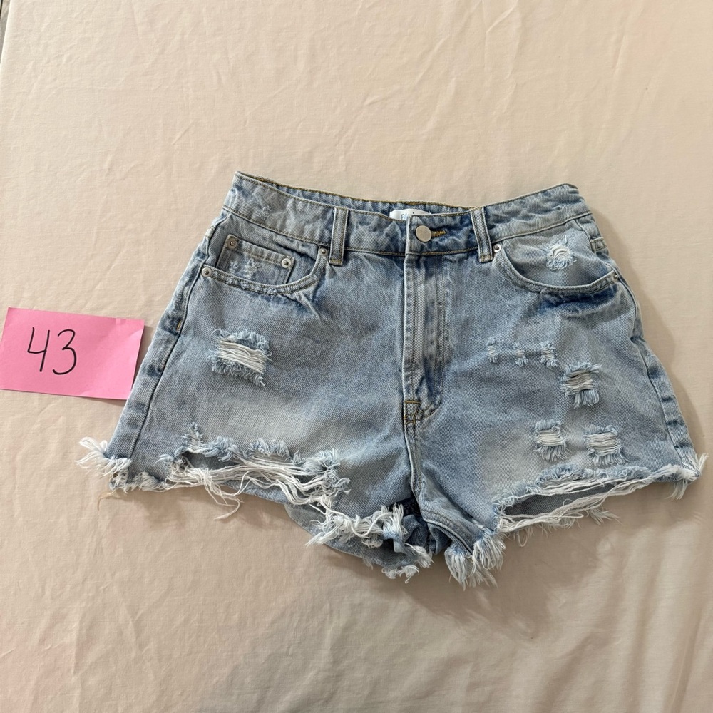 Bluivy Light Blue Distressed Jean Shorts